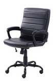 Bonded Leather Mid-Back Manager's Office Chair, Scratch & Dent