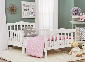 Dream On Me Classic Design Toddler Bed, White, In Box Unassembled
