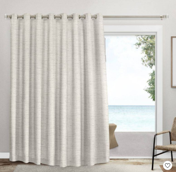 100"x84" Burke Patio Grommet Top Single Blackout Curtain Panel