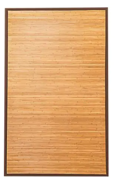 5' x 8' Bamboo Area Rug Floor Carpet Natural Bamboo Wood Outdoor