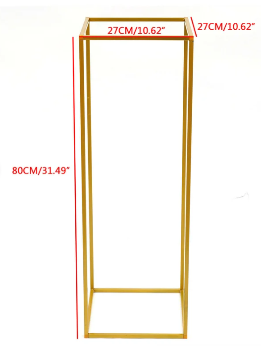 8 Pieces Square Metal Wedding Display Flower Stand Post Holder (Gold) reg $279.99