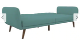 Linen Futon Sofa, Light Blue, very minor mark