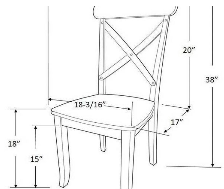 Set of 2 Litchfield X-Back Dining Chair