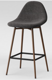 24.5`` Upholstered Counter Height Barstool Dark Gray , assembled,