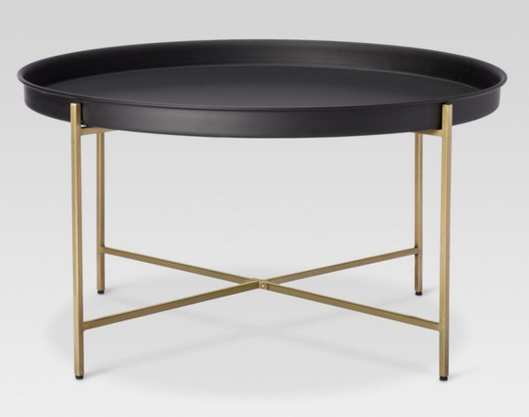 Brass Tray Coffee Table, Scratch & dent on top