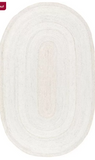 Cruise Handmade Braided Jute/Sisal Area Rug in Off White/ Cream Beige