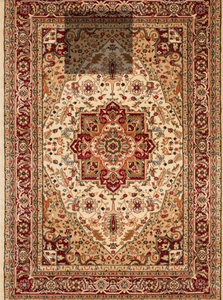 Raghul Oriental Ivory/Red area rug