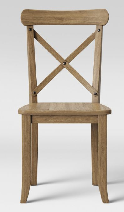 Set of 2  X-Back Dining Chair, assembled