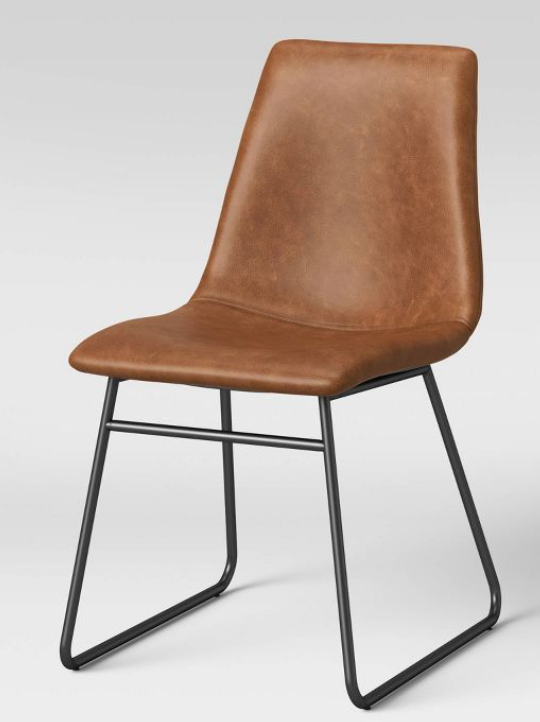 Bowden faux leather dining chair 2025