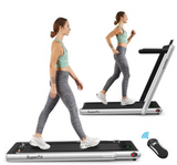 EXTRA 50%OFF, now just $114.99,  2.25HP 2 in 1 Folding Treadmill W/ Speaker Remote Control APP