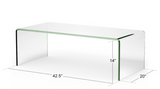 Tempered Glass Coffee Table Accent Cocktail Side Table Living Room Furniture *SALE*