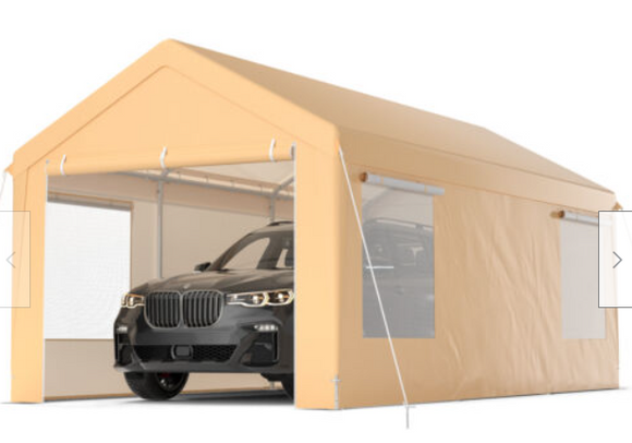 10x20 ft Heavy Duty Carport Portable Garage Party Tent Rainproof Car Canopy, unassembled