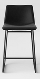 Baxter 24`` Upholstered Molded Faux Leather Counter Height Barstool