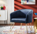 The Bubley, Blue Velvet accent chair