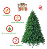 6ft, Unlit, Premium Hinged Artificial Christmas Fir Tree w/ 1250 Branch Tips, cm22056