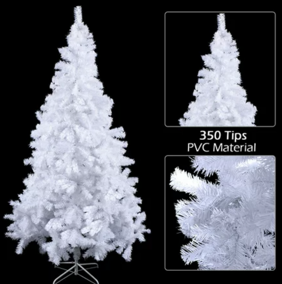 5Ft Artificial PVC Christmas Tree W/ Stand, White, Display