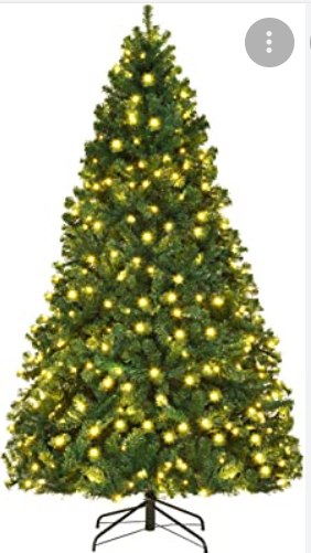 7.5’ Pre-Lit Artificial Christmas Tree Ultra-Thick Hinged Spruce