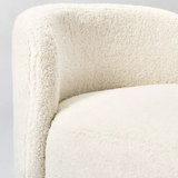 Springhill  Rounded Sherpa Bench Cream
