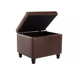 Rectangle Storage Ottoman with Hinged Lid