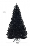 7.5 Feet Hinged Artificial Halloween Christmas Tree, unlit