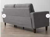 Milton 76'' Square Arm Sofa, dark grey