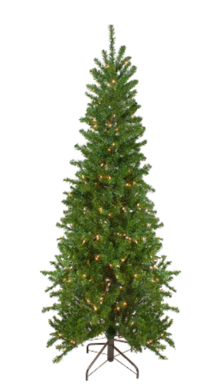 6.5` Pre-lit Pencil Tree with clear lights, Display