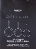 Curtis Stone Dura-Pan 3-Piece Frypan Set - BLACK