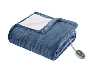 CC Plush Heated Blanket with Automatic Timer, Twin