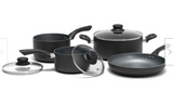 Starfrit Starbasix, 7-Piece Aluminum Cookware Set (Black)