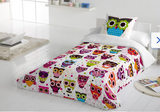 Gouchee Design - Owls Digital Print Twin Duvet Cover Set