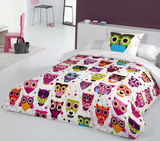 Gouchee Design - Owls Digital Print Twin Duvet Cover Set