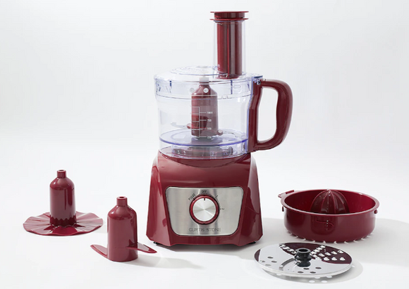 Curtis Stone 8-Cup Food Processor - RED