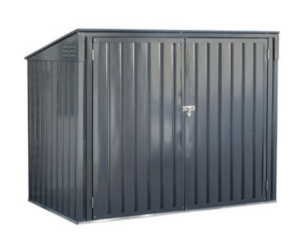 5`7` W x 3 ft. D Galvanized Steel Horizontal Storage Shed, in box unassembled, base not included