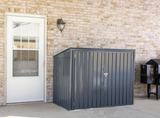 5`7` W x 3 ft. D Galvanized Steel Horizontal Storage Shed, in box unassembled, base not included