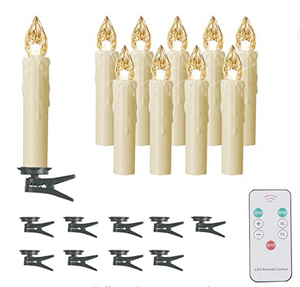 Flamessless Taper Candles with Remote,Small Mini Flickering Wax,Battery Operated