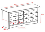 Shoe Cubby Bench, minor scratch, assembled