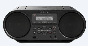 Sony Portable Audio with Bluetooth, zs-rs60bt, no manual