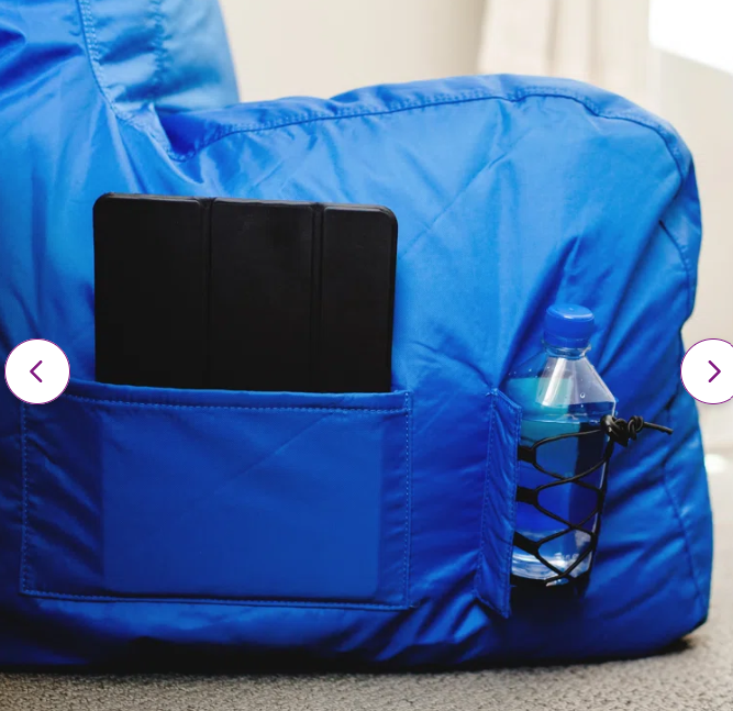 Dorm Standard Bean Bag Chair by Big Joe, light blue