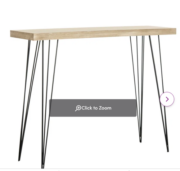 Brydan 39.4 Console Table, Light Brown, Scratch & Dent