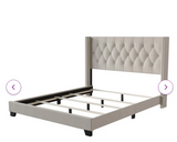 Tufted Upholstered Low Profile Standard Bed, assembled