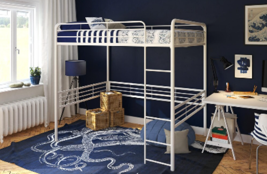 Dorel Loft Bed, Full. White,  In Box Unassembled, SPECIAL