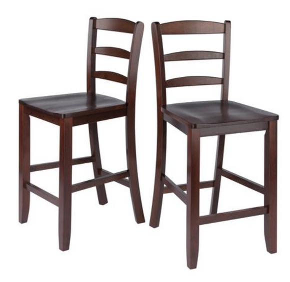24``, wood counter stools, 2 piece set, fully assembled