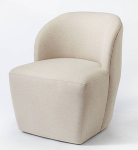 Pasadena Swivel Accent Chair, linen, cream / beige