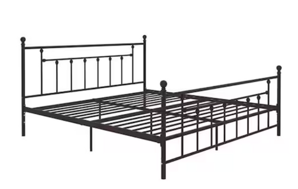 DHP Manila King Metal Bed in Bronze