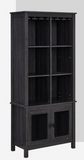 Jill Zaren Cabinet, Assembled, Black, Bar Cabinet or Bookcase *SPECIAL*