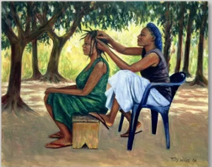 Driston, the hairdresser 2001, 38``x 48``