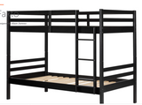 Fakto - Solid Wood Industrial Bunk Bed, twin, black, in box