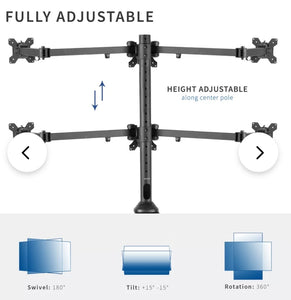 Quad Monitor Desk Mount