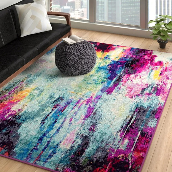 Shoemaker Abstract Area Rug in Multicolor