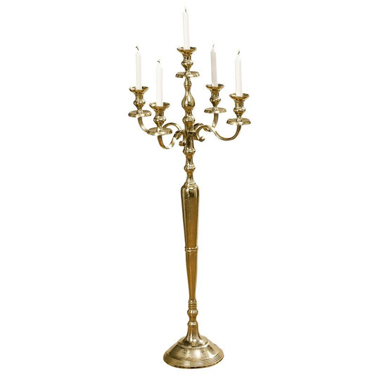 Tall Five Metal Candelabra